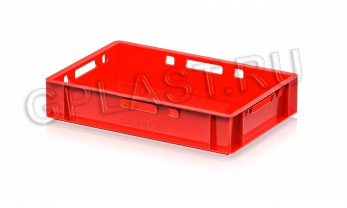 Красный Ящик для мяса GPLAST - Е1 600х400х120 - 25л (- 30°)